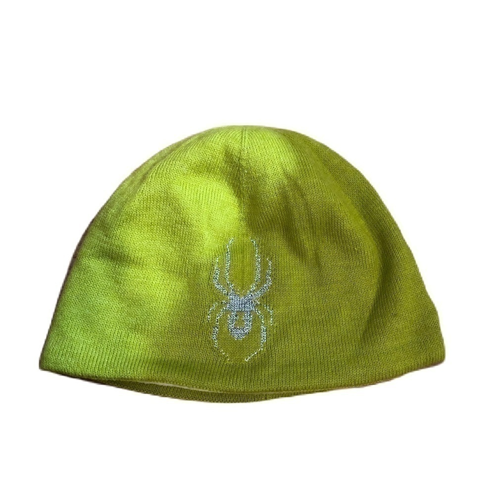 Spyder Lime Green Fleece Hat One Size Kids Winter Beanie